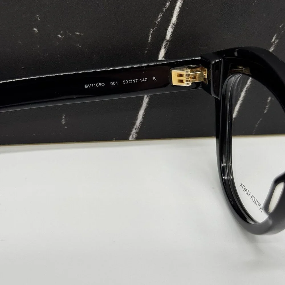 NEW BOTTEGA VENETA BV1105O 001 CAT EYE BLACK WOMEN EYEGLASSES